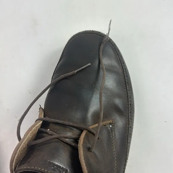Olukai Honolulu Lace Dark Brown Leather Rubber Sole Casual shoes
