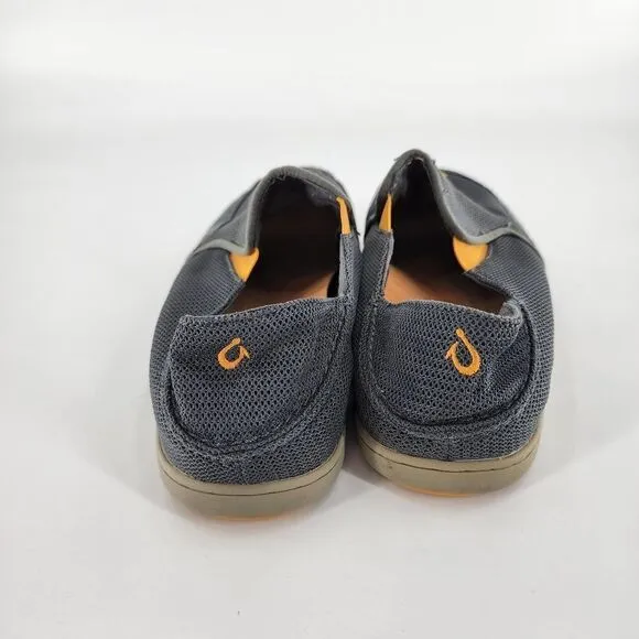 Olukai nohea mens shoes mesh slip on loafers gray 8