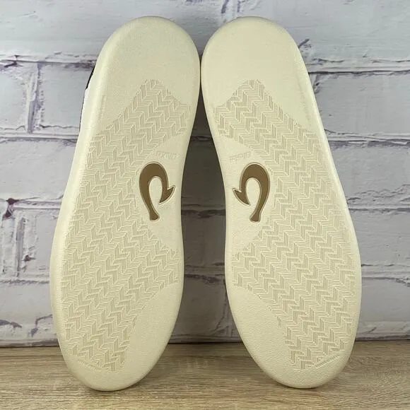 Olukai Punini Court Shoes Men's Size 12 Suede Casual Sneakers Off White NEW