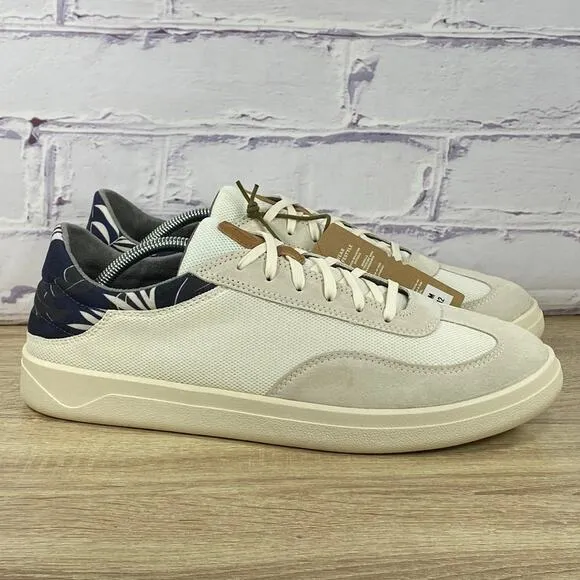 Olukai Punini Court Shoes Men's Size 12 Suede Casual Sneakers Off White NEW