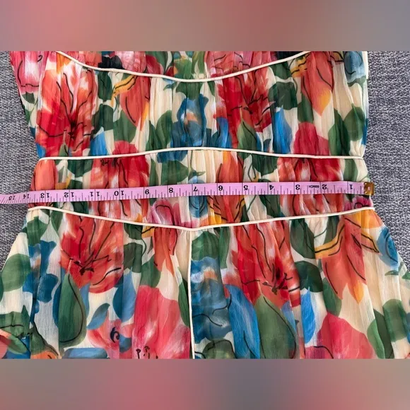 ONE33 SOCIAL puff sleeve maxi dress in floral Sz: 6 RTR $575