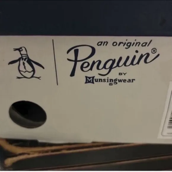 Original Penguin Blue Sneakers with Matte Finish and Low-Top Design