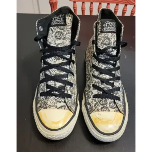 Ozzy Osbourne CT Ozzy Doodles Hi 108821F Wmns Size 6 Converse Chuck Taylor