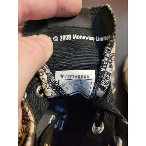 Ozzy Osbourne CT Ozzy Doodles Hi 108821F Wmns Size 6 Converse Chuck Taylor