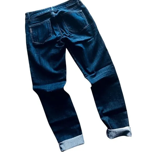 PAIGE Transcend - Edgemont Ultra Skinny Jeans Twilight Dark Wash Denim - SizeSiz