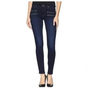 PAIGE Transcend - Edgemont Ultra Skinny Jeans Twilight Dark Wash Denim - SizeSiz