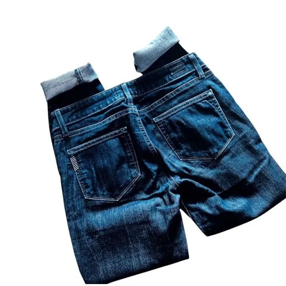 PAIGE Transcend - Edgemont Ultra Skinny Jeans Twilight Dark Wash Denim - SizeSiz