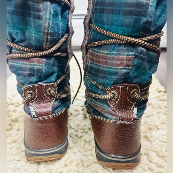 PAJAR Winter Women Grip Sherpa Line Lace Up Tall Insulated Boots US  8-8.5 EU 39