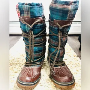 PAJAR Winter Women Grip Sherpa Line Lace Up Tall Insulated Boots US  8-8.5 EU 39