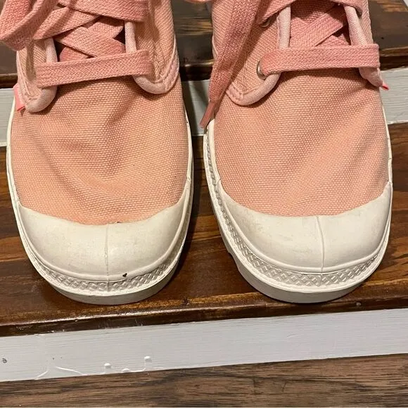 PALLADIUM Women’s Baggy Foldover Lace-up Boot Rose Brick Pink Size 4.5