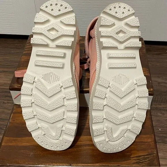 PALLADIUM Women’s Baggy Foldover Lace-up Boot Rose Brick Pink Size 4.5