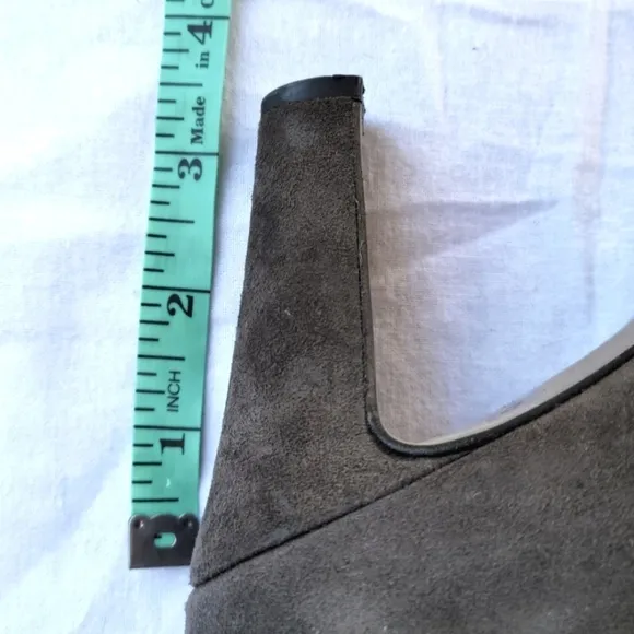 Paul Green ankle boots gray suede heeled bootie