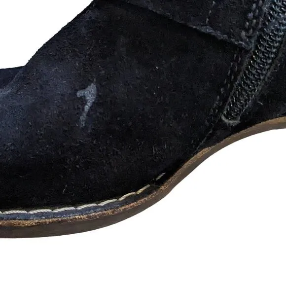 Paul Green Ankle Boots Suede with Buckles Women's Size US 6 in Black