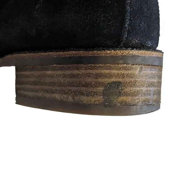 Paul Green Ankle Boots Suede with Buckles Women's Size US 6 in Black