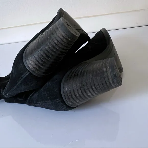 Paul Green Jax Black Suede Ankle Boots Booties Size 7.5