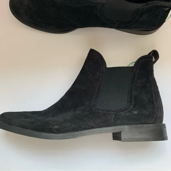 Paul Green Women Jax Fine Black Suede Chelsea Boots size Austrian 6.5/US 9