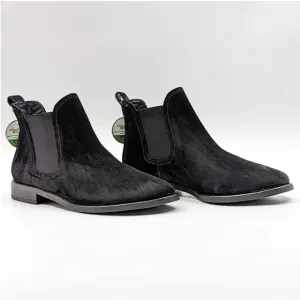 Paul Green Women Jax Fine Black Suede Chelsea Boots size Austrian 6.5/US 9