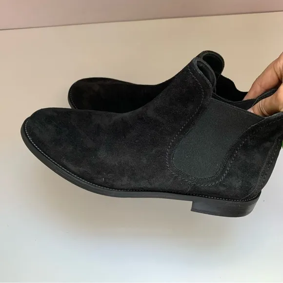 Paul Green Women Jax Fine Black Suede Chelsea Boots size Austrian 6.5/US 9