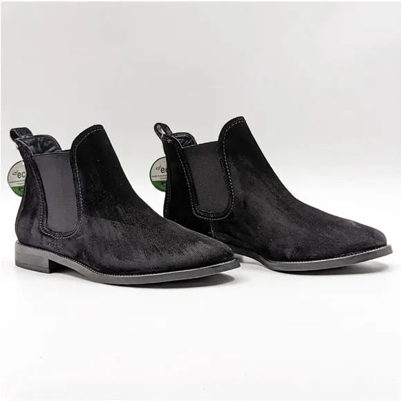 Paul Green Women Jax Fine Black Suede Chelsea Boots size Austrian 6.5/US 9
