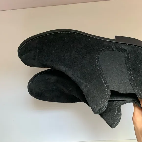 Paul Green Women Jax Fine Black Suede Chelsea Boots size Austrian 6.5/US 9