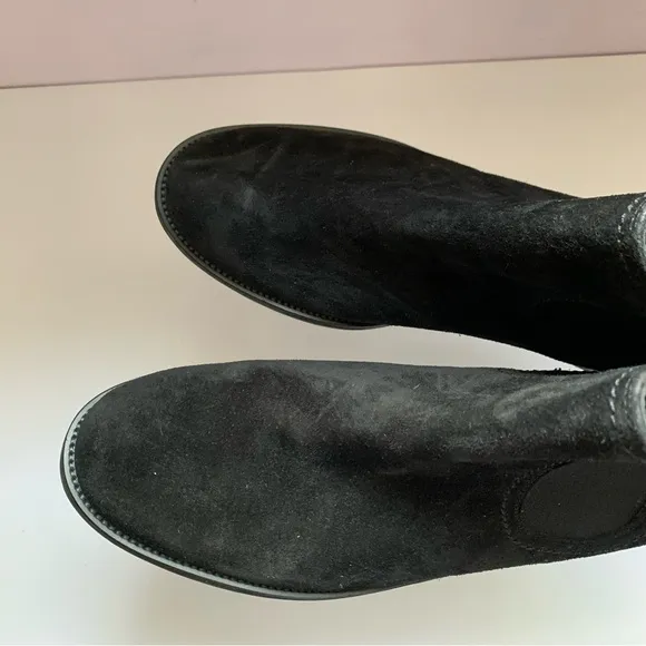 Paul Green Women Jax Fine Black Suede Chelsea Boots size Austrian 6.5/US 9