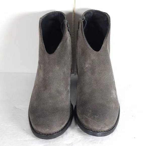 Paul Green Women's Delgado Uk5,5 US 8 Gray Suede Side Zip Ankle Booties Boots