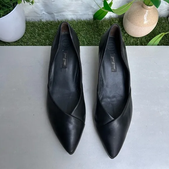 PAUL GREEN🔴black Leather pumps Size UK 5 US 7.5 gently used