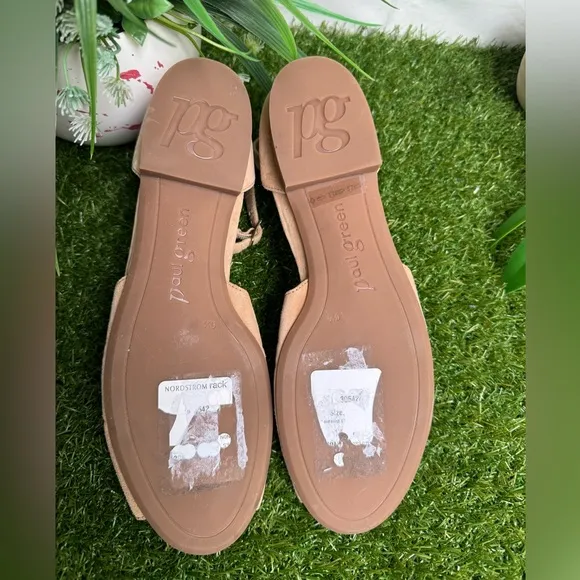 PAUL GREEN🍂🍂Kary  Nude suede leather flats Size 9