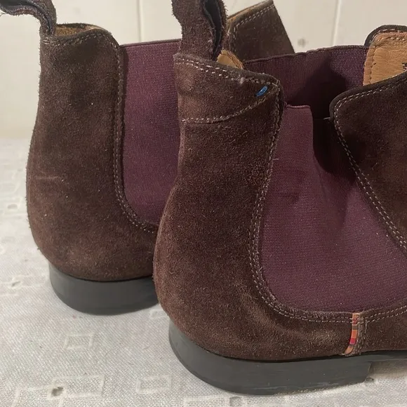 Paul Smith Chocolate Brown Suede Chelsea Slip On Boots Size Mens 7 Unisex