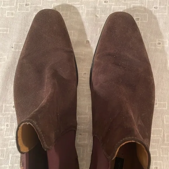 Paul Smith Chocolate Brown Suede Chelsea Slip On Boots Size Mens 7 Unisex