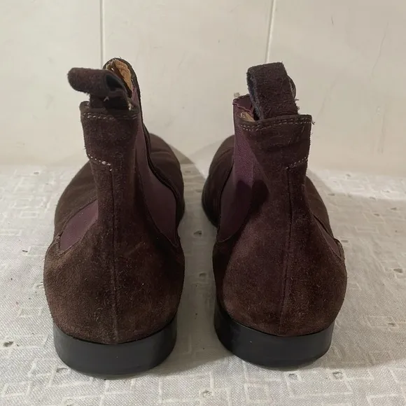 Paul Smith Chocolate Brown Suede Chelsea Slip On Boots Size Mens 7 Unisex