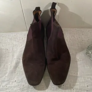 Paul Smith Chocolate Brown Suede Chelsea Slip On Boots Size Mens 7 Unisex