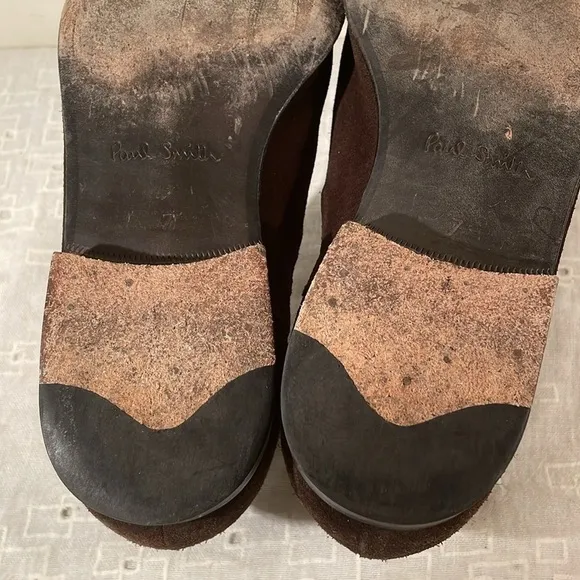 Paul Smith Chocolate Brown Suede Chelsea Slip On Boots Size Mens 7 Unisex