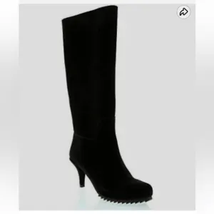 Pedro Garcia Jaylee Black Suede Designer Heeled Boots In Box, Sz 38