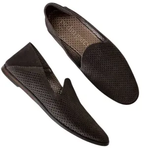 Pedro Garcia Suede Loafers Womens 8 Taupe Gray Perforated Leather Flats Spain 38