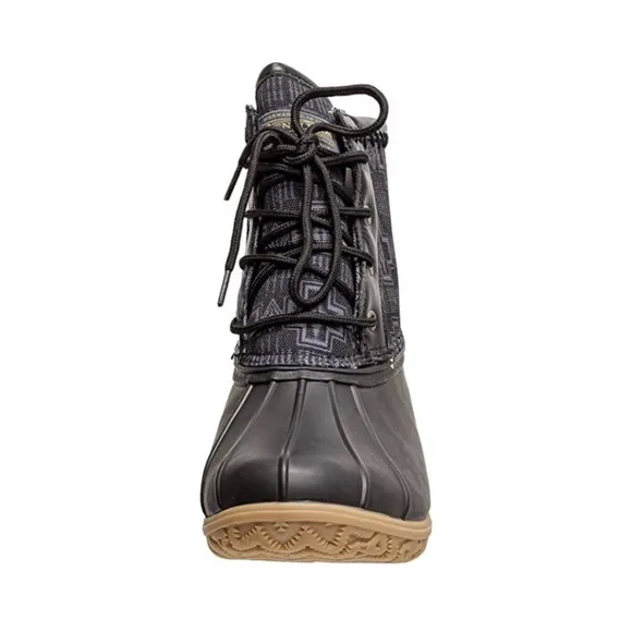 Pendleton Harding Western Print Black Duck Boots Size 6 NIB
