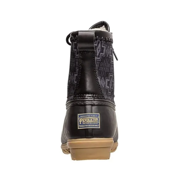 Pendleton Harding Western Print Black Duck Boots Size 6 NIB