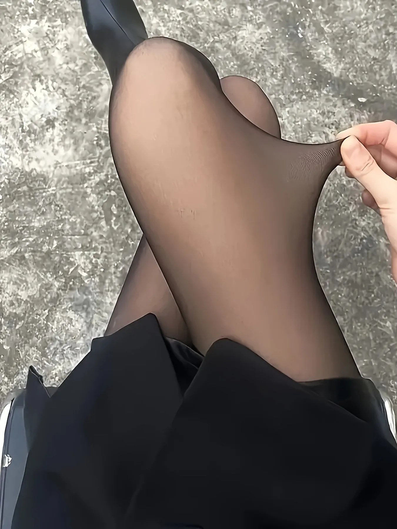 Phoebe | Women's Slimming Black Tights – High Stretch, Translucent Thermal, Slim Fit Fall Tights