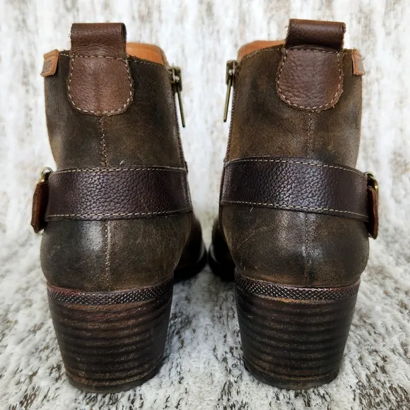 Pikolinos &quot;Baqueira&quot; Brown Tan Leather Ankle Boots | Women's Size 39 EU, 8.5 - 9
