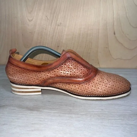 Pikolinos Brown Embossed Loafers Women's 10.5-11