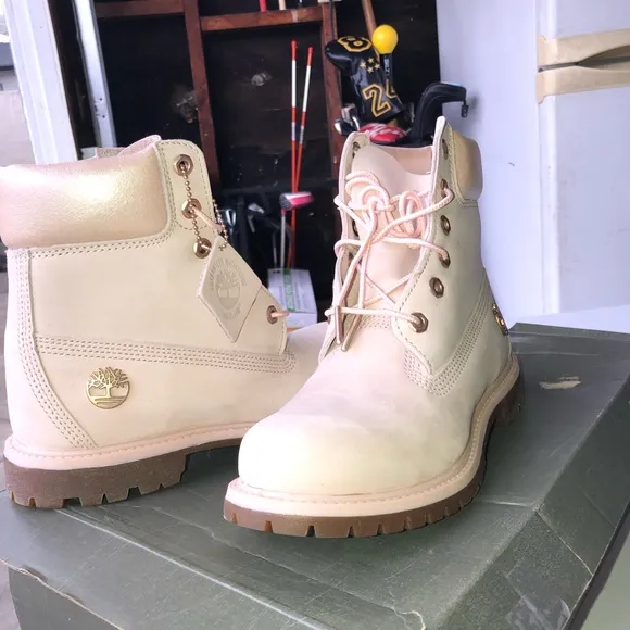 Pink/Metallic Timberland Women Boots