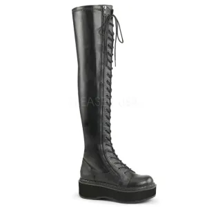 Platform Gothic Thigh High Lace Up Boots