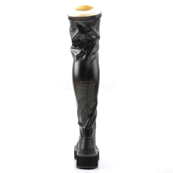 Platform Gothic Thigh High Lace Up Boots