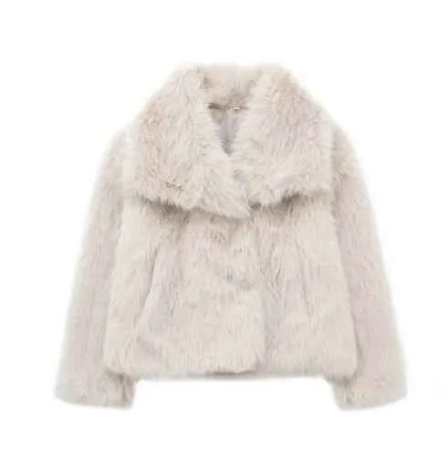 Plush Faux Fur Coat Women's Winter Lapel Jacket - Urbane Boujee™