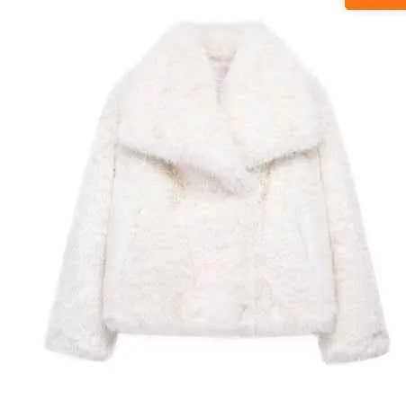 Plush Faux Fur Coat Women's Winter Lapel Jacket - Urbane Boujee™