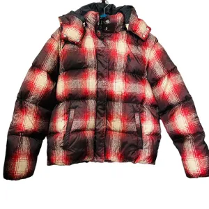Polo Ralph Lauren Women's Carly Down Jacket Insulated Plaid Winter Coat Size XL