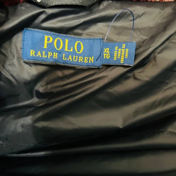 Polo Ralph Lauren Women's Carly Down Jacket Insulated Plaid Winter Coat Size XL