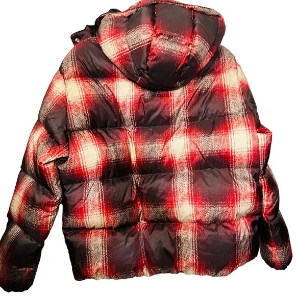 Polo Ralph Lauren Women's Carly Down Jacket Insulated Plaid Winter Coat Size XL