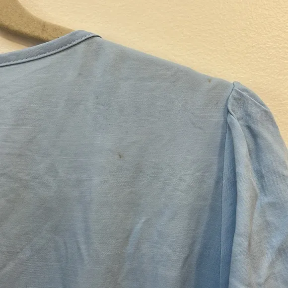 POMANDER PLACE Light Blue Tiered Maxi Dress Size Large