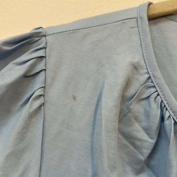 POMANDER PLACE Light Blue Tiered Maxi Dress Size Large